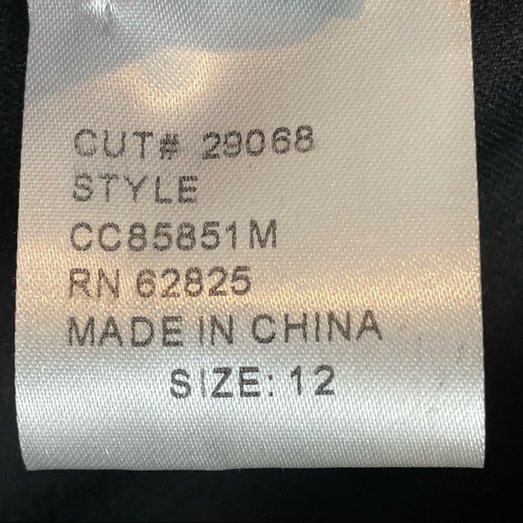 Tadashi Shoji Black MIDI Dress with Nude / Tan Embellished Top.  Size 12 - Picture 7 of 8